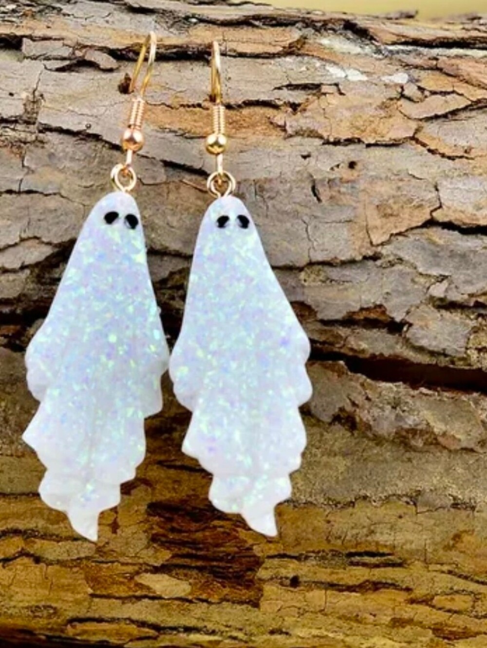 $8 Each Or Bundle 5/$20 Iridescent White Sparkling Ghost Drop Earrings